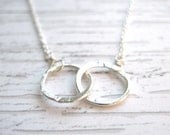 Sterling Silver Circles Sisters Necklace