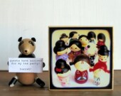 Wooden Photo Block 4x4 Kokeshi Photograph Mounted Print - Nursery Art - TtV Photography Home Decor Wall Display - Girls Room