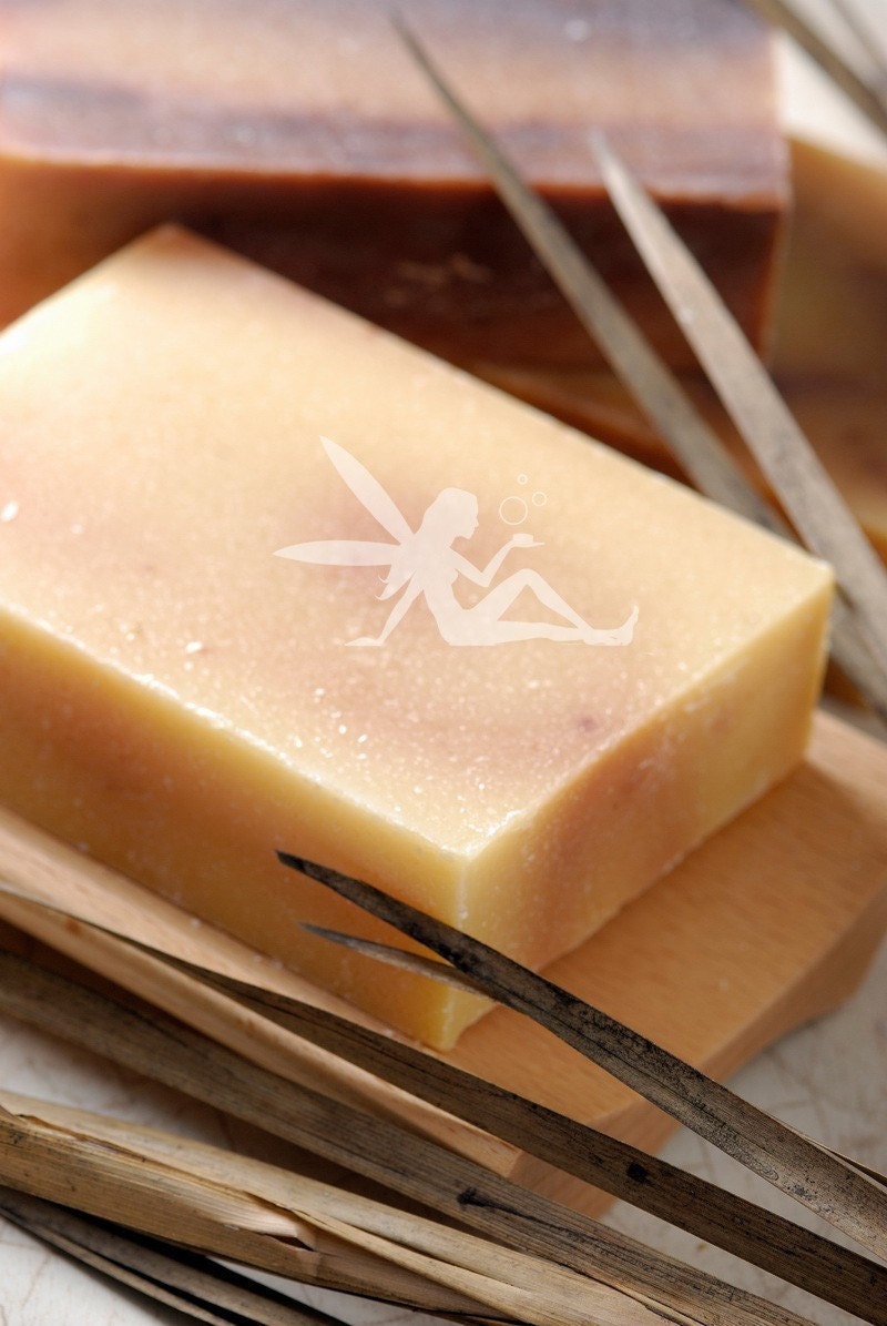 Ginger Grass and Silk Natural Handmade Coconut Milk Soap Nekkid Bar