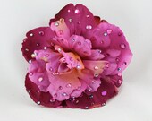 Sparkly Medium sized Purple Pink Peony Hair or Anywhere Clip