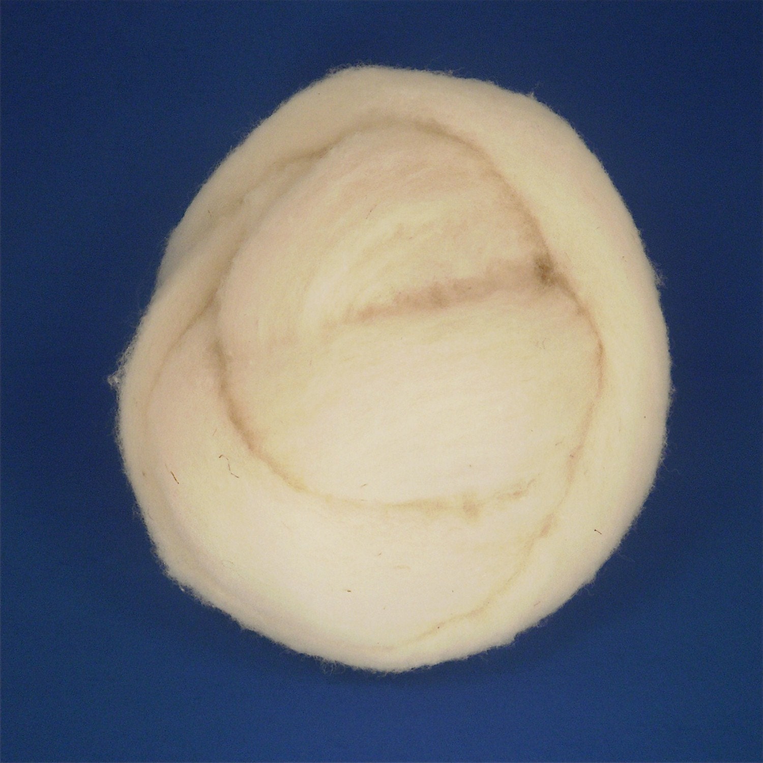 Wool Roving for Spinning -- Polypay Wool Natural -- 4 oz.