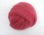 Polypay Wool Roving for Spinning -- Raspberry -- 4 oz.