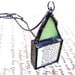 Stained Glass Antique Button Soldered Shadowbox Button House Necklace