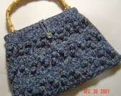 Blueberry Bobble Knit Handbag - Original Design