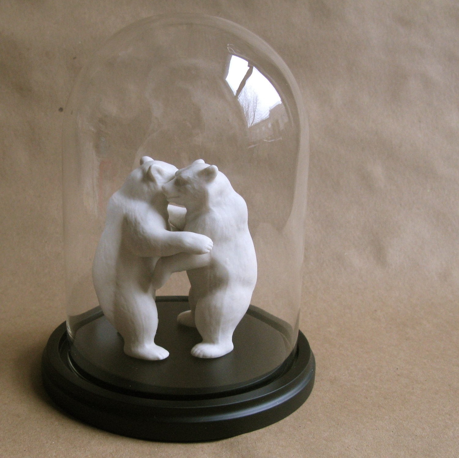 Bears in Love Under Glass