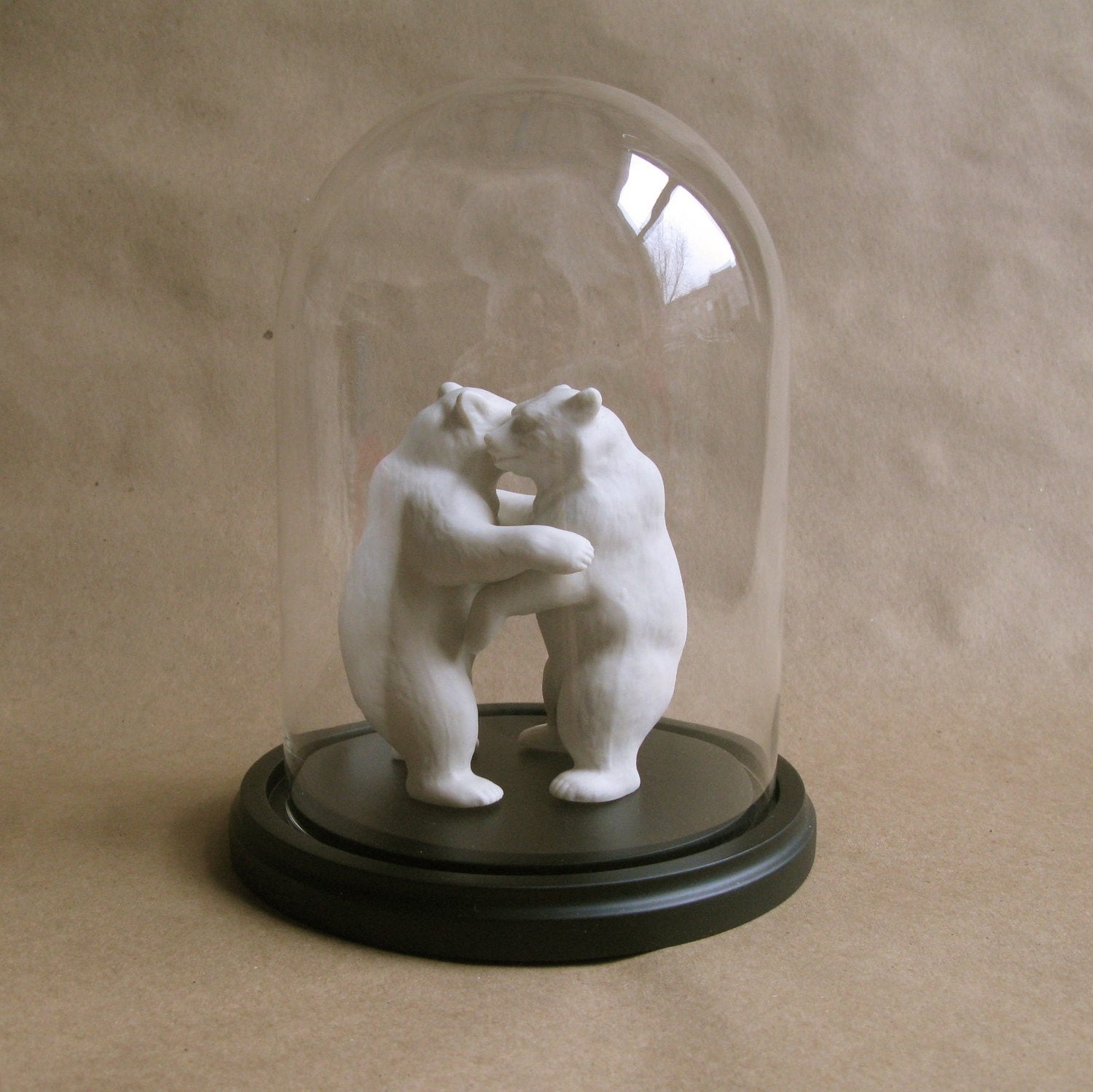 Bears in Love Under Glass