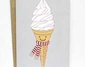 Ice Cream Notecard - Illustrated Greeting Card