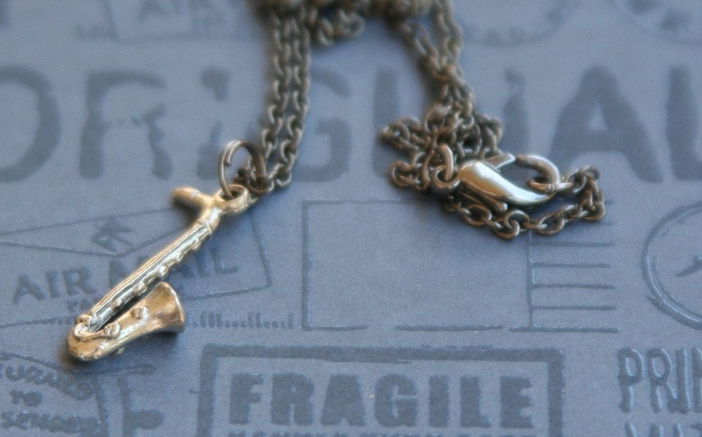 saxophone. necklace