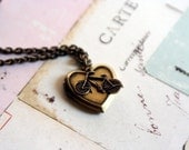 loves bicycling. locket necklace. brass ox
