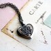 army. heart locket necklace. silver ox