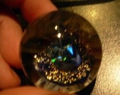 Lampwork Glass Marble Opal OM Contemporary Rainbow Dichroic Pyrex Borosilicate  Made by Helen Lee Hoffman