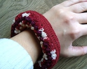 popcorn 3d burgundy bracelet