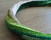 RISCA Necklace Crochet Freeform Green
