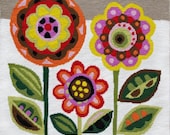 Mid-Century Flowers needlepoint
