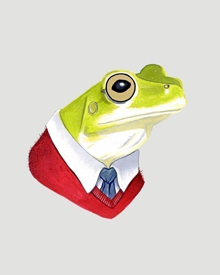 Frog print 8x10