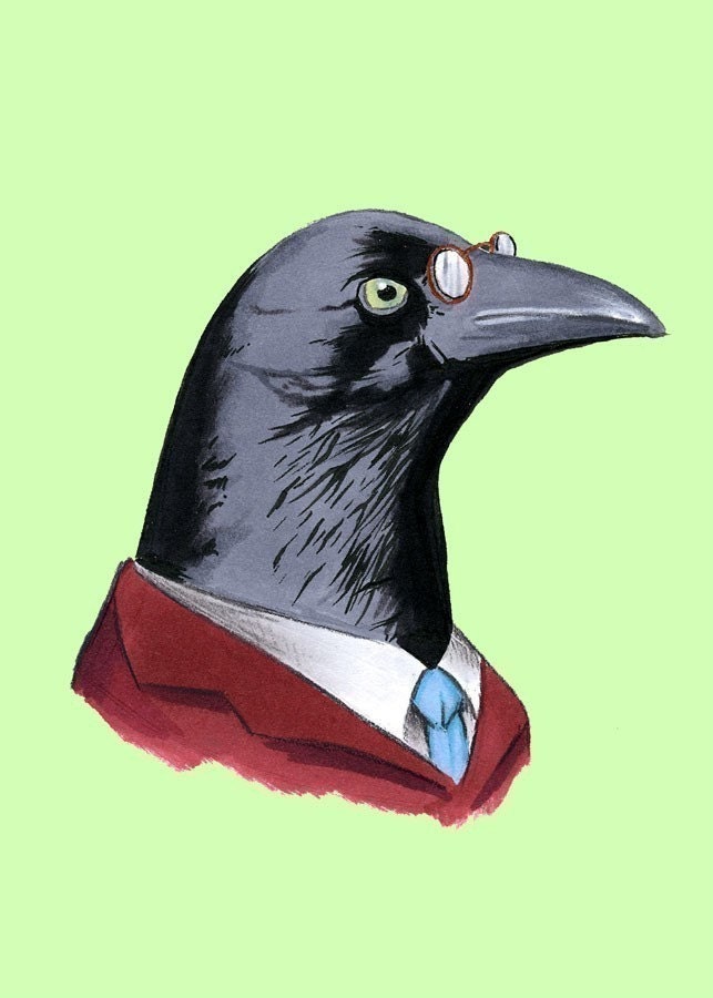 Crow print 8x10