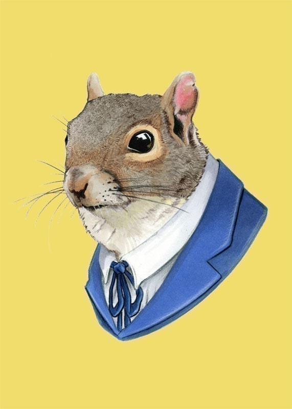 Squirrel print 8x10