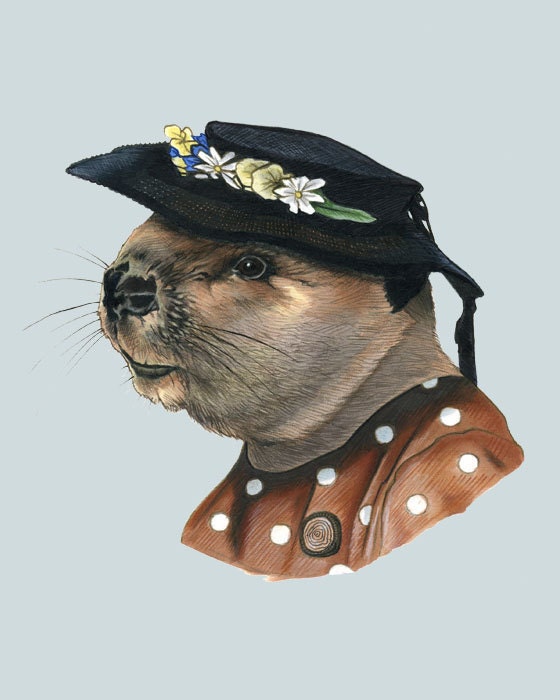 Lady Beaver art print 8x10