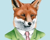 Red Fox art print 8x10