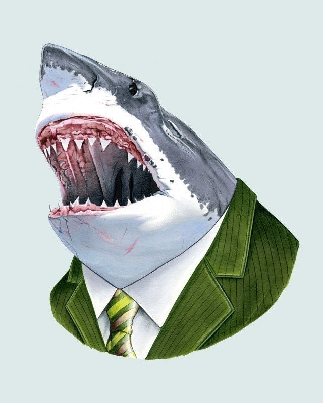 Great White Shark print 8x10
