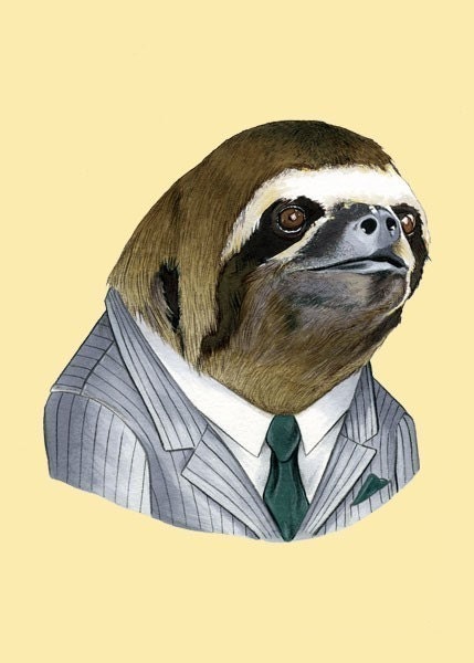 Sloth print 5x7
