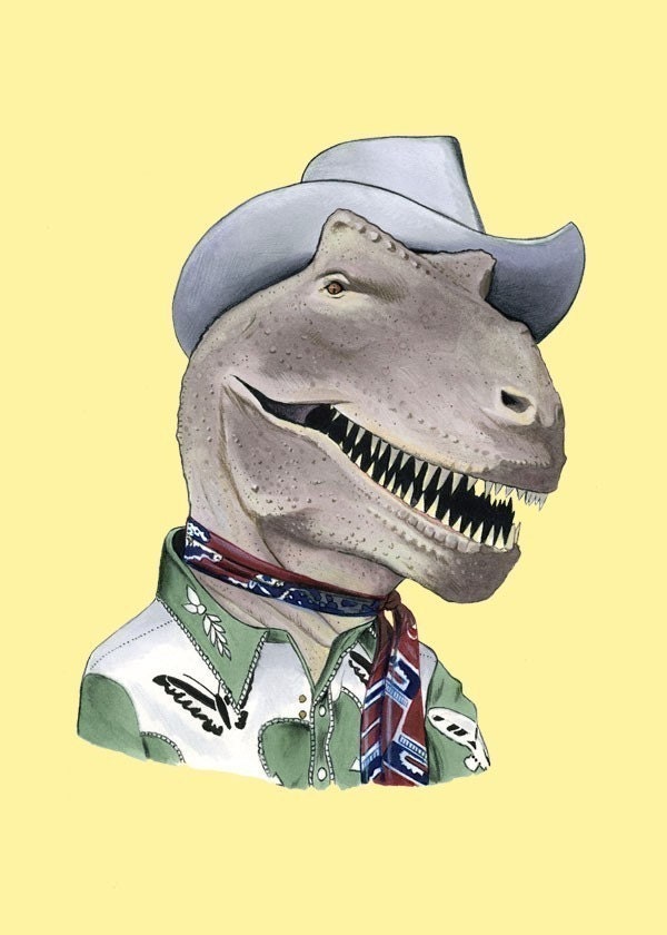 T-Rex Dinosaur print 5x7