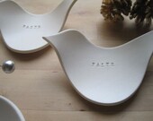 FAITH dove tiny text bowl by Paloma's Nest
