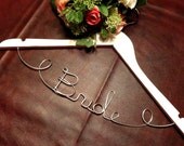 Bride Wire Hanger Bride Coat Hangers by OriginalBridalHanger