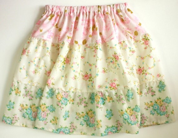 Vintage Sheet Skirt -- Women Size Small to Medium