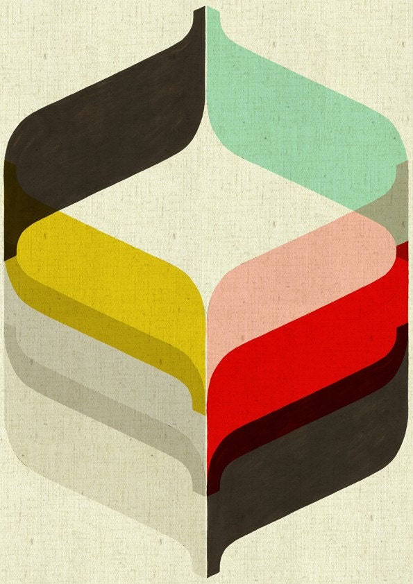 Flora - graphic art print giclee A4 archival