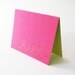 pink hello cards ... set of 3 blank cards