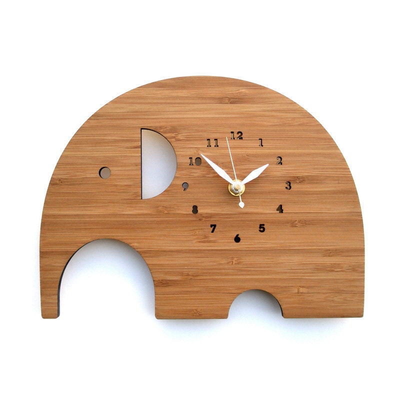 Elephant Clock - Modern Animal Wall Clock
