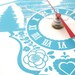 Wall Clock - Cuckoo Clock - Aqua - Wood Panel