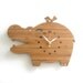 Hippo Modern Bamboo Wall Clock