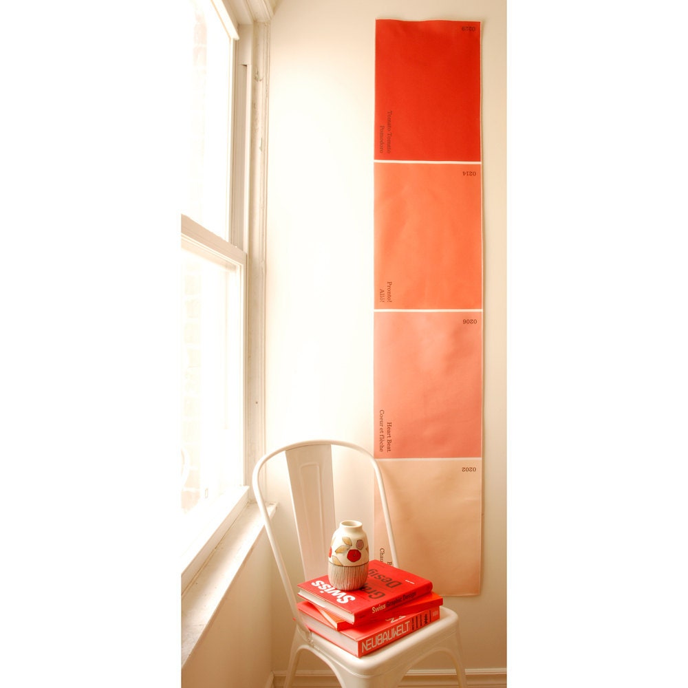 Paintchip Table Runner - Red color palette - Large Size