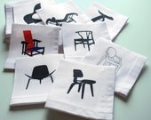 Designer Chairs Cocktail Napkins - Sets 1 and 2