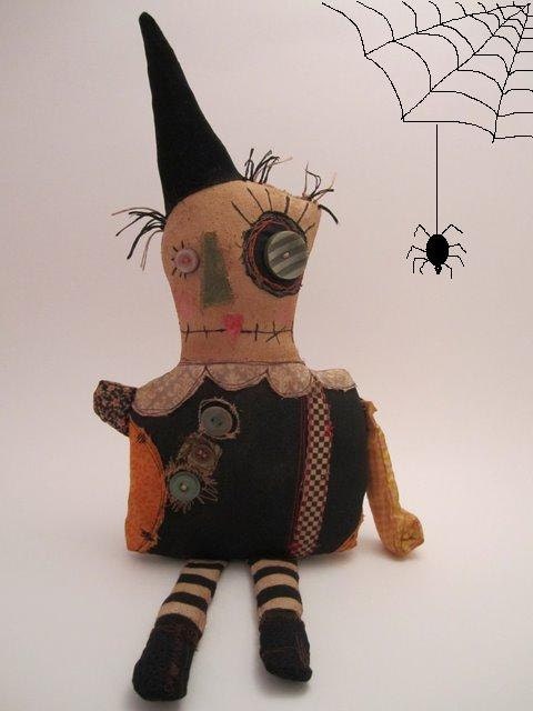 Handmade Grungy lil Witch Monster (HILDIE)