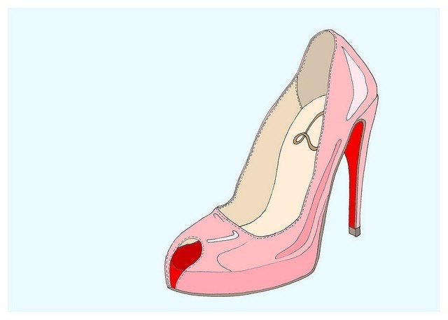 PInk Peep Toes Blue... Small
