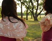Tattered Capelet - Hand dyed pinks-Adult Women Size- Weddings-Honeymoon