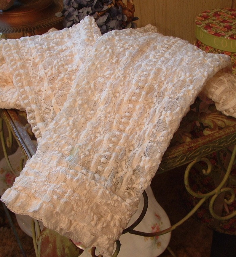 Romantic Vintage Inspired Lace Leggings with Ruffle-15% off for Mothers Day- Code NEW15