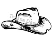 mini Hat    Cling Mount Rubber Stamp