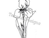 Jam'n Iris mini    Cling Mount Rubber Stamp