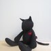 Ceci the Black Cat eco friendly, upcycled Merino wool sweater black cat soft heirloom Unique for boys girls and adults handmade unique
