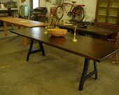 Farm Table with Industrial antique Iron Legs