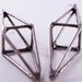 octahedron earrings - oxidized silver