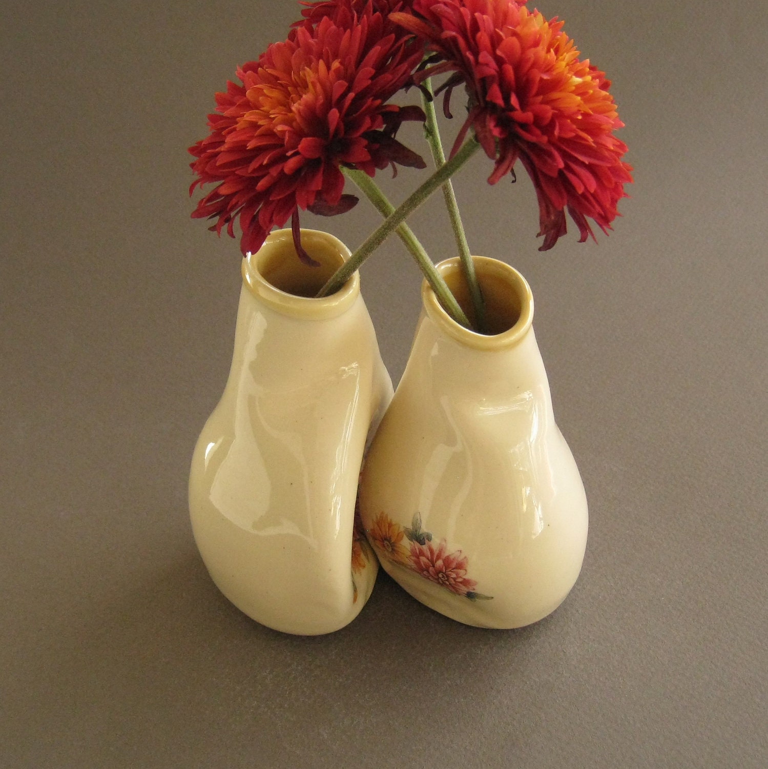 Adorable Chrysanthemum Vase Set, Unique wedding, engagement or anniversary gift