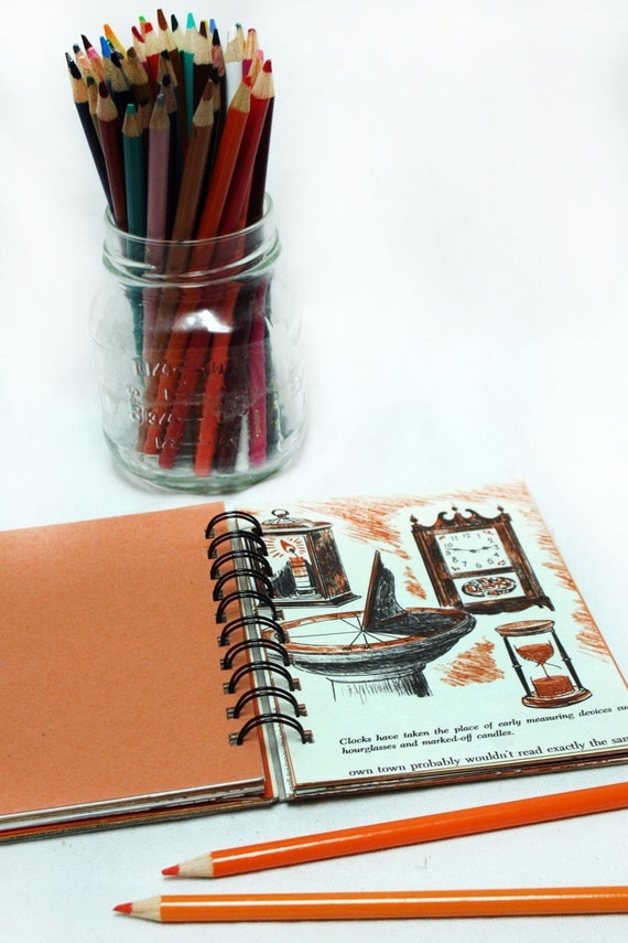 Scientific Discovery - Wire-Bound Recycled Art Journal