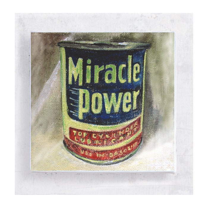Miracle Power Art Block - 5x5 Canvas Print on Wood Frame - Realistic Portraiture Style - Wall Art - Home Decor