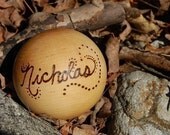The Original Personalized Heirloom Wooden Baby Ball Toy - new baby gift