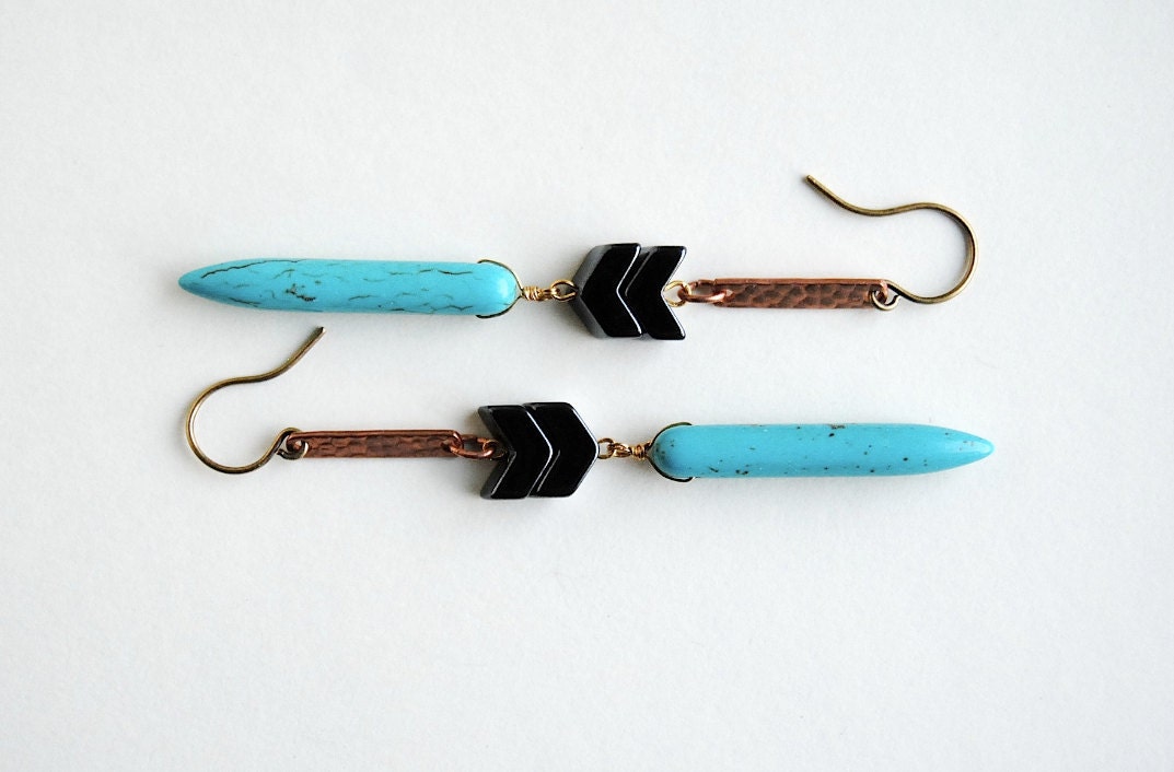 Turquoise Southwestern Earrings - Summer & Fall Fashion Jewelry - Free Shipping in the US - SPARKLEFARM